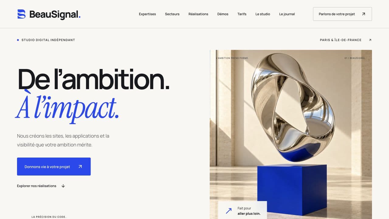 BeauSignal web agency public homepage